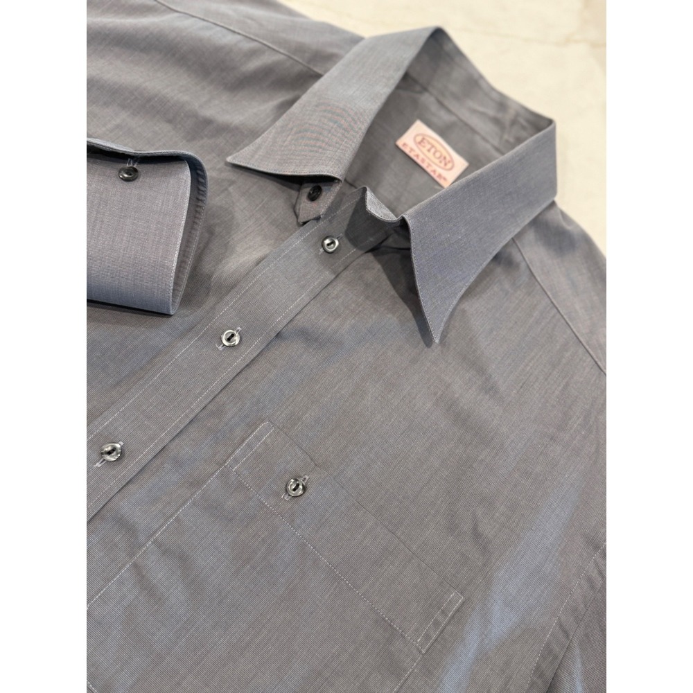 Eton Estastar Dress Shirt Mens‎ Dark Gray Long Sleeve Button Up Formal Size XL